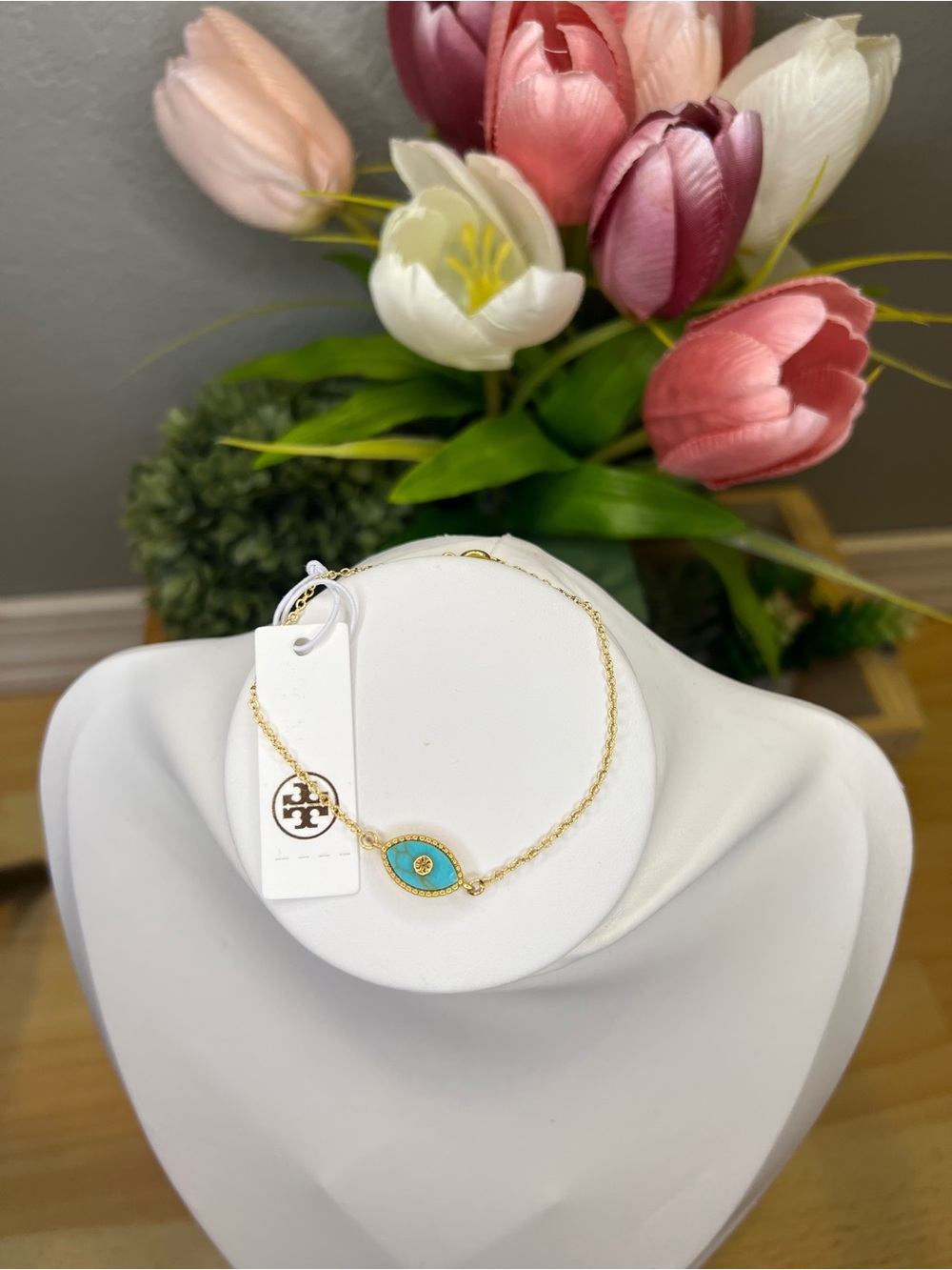 Tory Burch Turquoise Evil Eye Bracelet